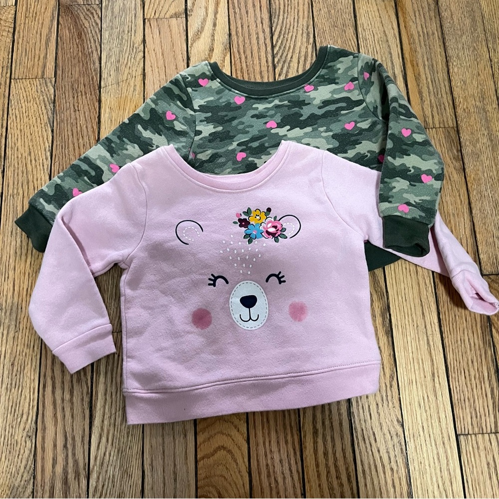Bundle of girls sweatshirts. Size 18M.